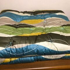 （新古品）シングル掛布団 木綿化繊混 打ち直し未使用品の画像