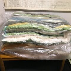 （新古品）シングル掛布団 木綿化繊混 打ち直し未使用品の画像