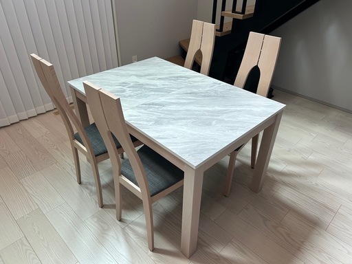 定価の4割引値下げしました✨大理石✨ダイニングテーブルセット