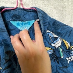 かりゆしウェア　レディース　青の画像