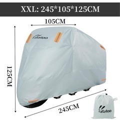  Tatatoo バイクカバー【新アップグレード版！留めベルトが...