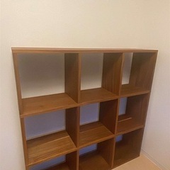 無印良品　スタッキングシェルフセット・３段×３列・ウォールナット