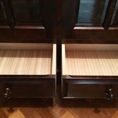 北海道民芸家具 飾り棚 本棚 ガラスキャビネット ディスプレイ棚