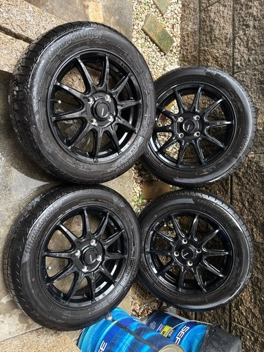 G-speed  2024年製　155/65r14 ブリヂストン　NEWMO   4本セット  アルミホイール