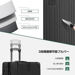 スーツケース TSAロック 360度回転 ブラック　Mサイズの画像