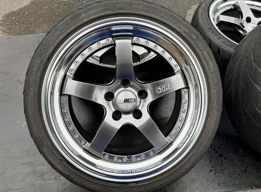 【本物】SSR Professor SP4 18インチ 9.5J +35 5H 114.3 MDディスク　深リム　メッキ　スタンス　ド