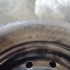 《値下げ‼️》145/80R12LT ブリヂストンK370 ホイール付き 4本セットの画像