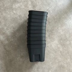 🌟新品未使用🌟多肉植物 観葉植物　スリット鉢 プレステラ １０５型 黒　１０個セットの画像