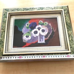 絵画🖼️ アクリル　アネモネ　紫の画像
