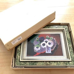 絵画🖼️ アクリル　アネモネ　紫