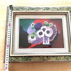 絵画🖼️ アクリル　アネモネ　紫の画像