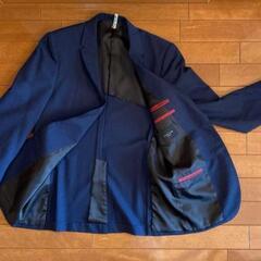 TAKA-Q Slim FIt スーツ セットアップ ネイビーサイズYA6の画像