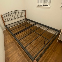 ニトリアイアンベッドフレーム ダブル (N村) 御着のベッド《ダブル