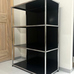 引き取り限定！USMハラー　4段スチールラック 黒