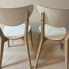 IKEA NORDMYRA ノールドミーラ チェア, ホワイト/バーチ (モ