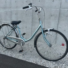 R1. ブリヂストン　EB60U B9K  エブリッジ EBRIDE 26インチ 自転車 水色色 学生さん ママチャリ お買い物 現状の画像