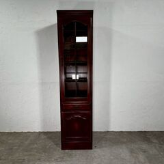 『karimoku』カリモク コロニアル ハイチェスト スリムチェスト スリムカップボード チェスト カップボード 飾棚 飾り棚 RWche12の画像