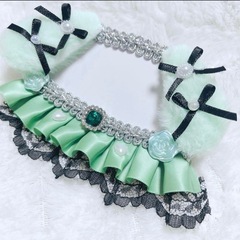 No.20 グリーン 垂れ耳 デコ名札‪ෆ‪.*･ﾟの画像