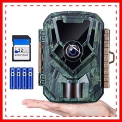 【新品未開封】トレイルカメラ 乾電池式 赤外線カメラ 人感センサ...