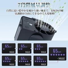 【新品未開封】ベルトファン 腰掛け扇風機 21000mAh大容量 ベルトファン 6way PSE認証の画像
