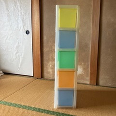プラスチック製の５段引き出し収納ケース
の画像
