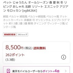 ギャッベ風のラグの画像