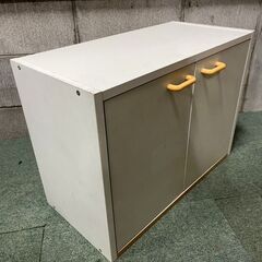 木製 2段 収納棚 ボックス 本棚 ホワイト 幅60cm×奥行30cm×高さ45cmの画像