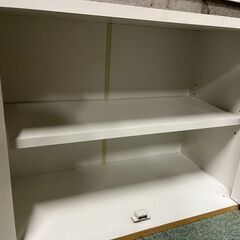 木製 2段 収納棚 ボックス 本棚 ホワイト 幅60cm×奥行30cm×高さ45cmの画像