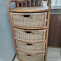 あげます　藤製収納家具