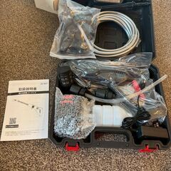 🚿【新品未使用】高圧洗浄機 コードレス 充電式 20000mAh 強力8MPa 洗車 自吸式 コンパクト 軽量 マキタ互換 バッテリー付 家庭用 ベランダ 外壁 掃除 キャンプ用品
