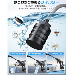 🚿【新品未使用】高圧洗浄機 コードレス 充電式 20000mAh 強力8MPa 洗車 自吸式 コンパクト 軽量 マキタ互換 バッテリー付 家庭用 ベランダ 外壁 掃除 キャンプ用品の画像