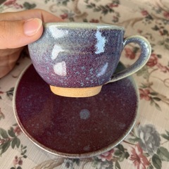 【美品】萩焼のマグカップ&ソーサーの画像
