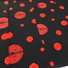 有松鳴海絞り★黒地赤水玉柄浴衣の画像