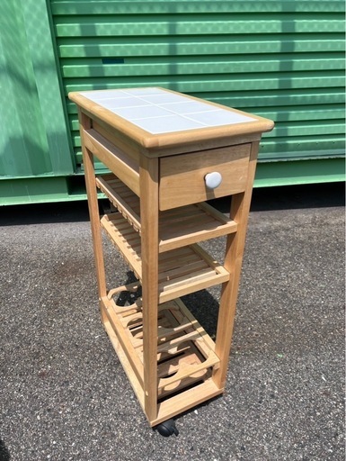 キャトルセゾン タイル天板付　ワインラック　キッチンワゴン　キッチンカウンター キャトルセゾン タイル天板付き ワインラック キッチンワゴン