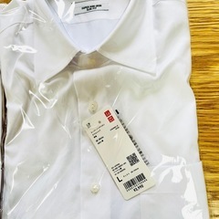 元値12,000円　新品　ユニクロ　3枚セット　スーパーノンアイロンスリムシャツ　Ｌサイズ　長袖　ホワイトの画像