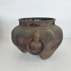 【25*70016】旧家蔵出し☆鉄風呂釜 重量:9.5kg 骨董 美術品の画像