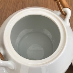 【未使用】庫山窯　白磁湯呑5客　急須セットの画像