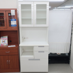 家具 キッチンボード ハイタイプ　ホワイト 【コンプオフ金沢野々市店】