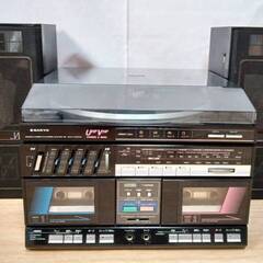 【R835】サンヨー/SANYO/ダブルカセットステレオシステム...