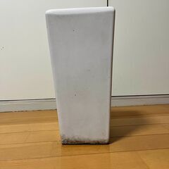 【受け皿付き】陶器鉢 スクエア M ホワイト 高さ30cm 観葉植物 中型 植木鉢 白の画像