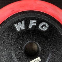 WFG　赤ラバーダンベルセット　可変式ダンベルセット　鉄製　合計プレート35kg　　の画像