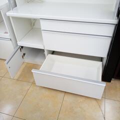 リユースのサカイ太田店★ジモティ割あり★ 松田家具 レンジボード ホワイト H197.5×D50×W117.5 クリーニング済み OJ9958の画像