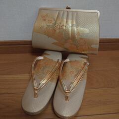礼装用草履バッグセット　ゴールド　大丸　和装 礼装 黒留袖 色留...