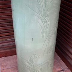 【レトロ】青磁  傘立て の画像