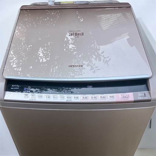 【取引確約】日立電気洗濯乾燥機BW-D1OWV（2015年製）     　