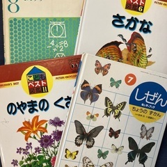 図鑑　さかな　のやまのくさ　しぜん　ちょう　さんすう