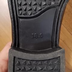 男児　フォーマルシューズ　黒　18cmの画像