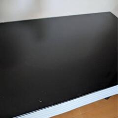 【一時停止】SHULE ガラス天板 センターローテーブル ホワイトブラックデザインの画像