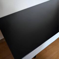 【一時停止】SHULE ガラス天板 センターローテーブル ホワイトブラックデザインの画像