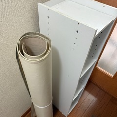 無料 ラグマット＆収納棚差し上げますの画像